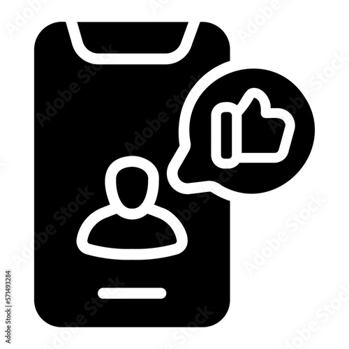 satisfied glyph icon