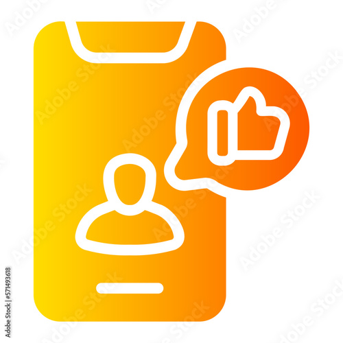 satisfied gradient icon
