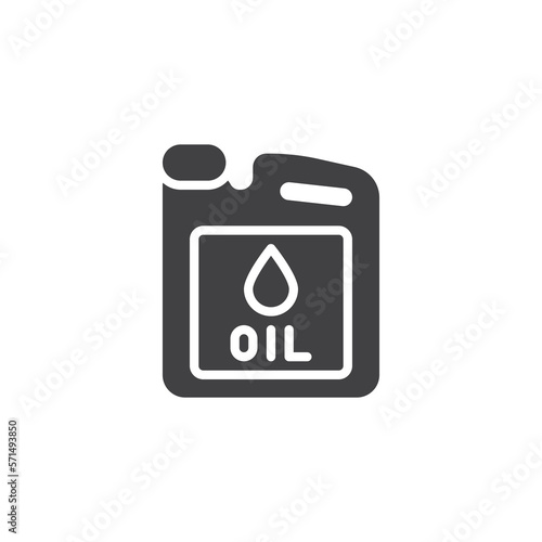 Engine oil canister vector icon