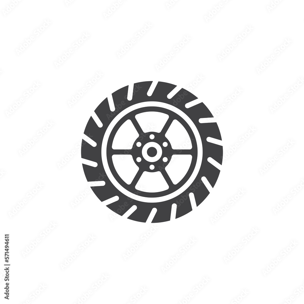 Car tire vector icon Car tire vector icon