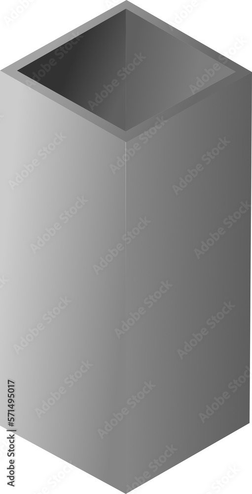 Fototapeta premium Rectangular pipe steel