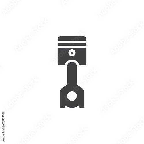 Engine piston vector icon