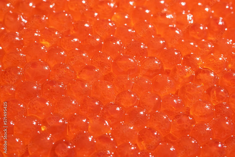 Texture photo of red caviar close up Texture photo of red caviar close up