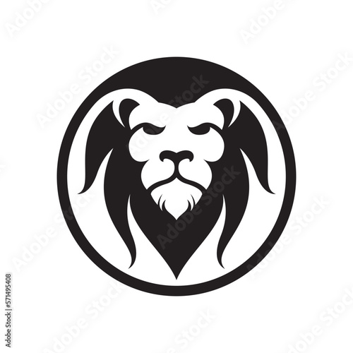 Lion head logo images illustration