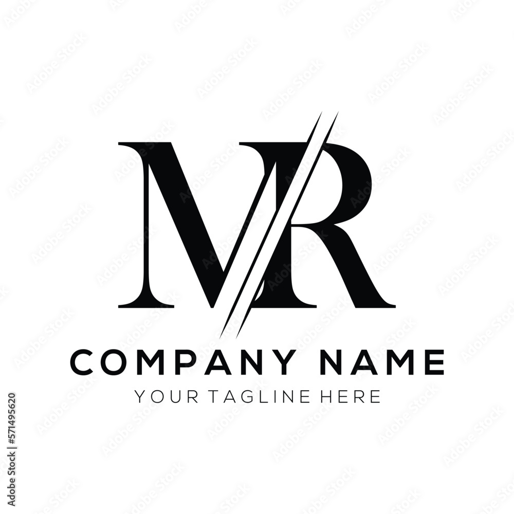 MR letter logo design template elements. MR letter vector logo. MR letter logo design template elements. MR letter vector logo.