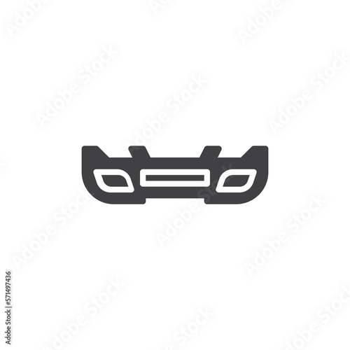 Car bumper vector icon