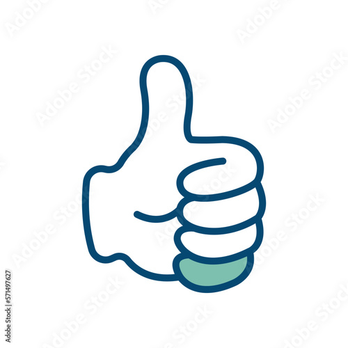 thumb up - thumb down icon vector design template in white background