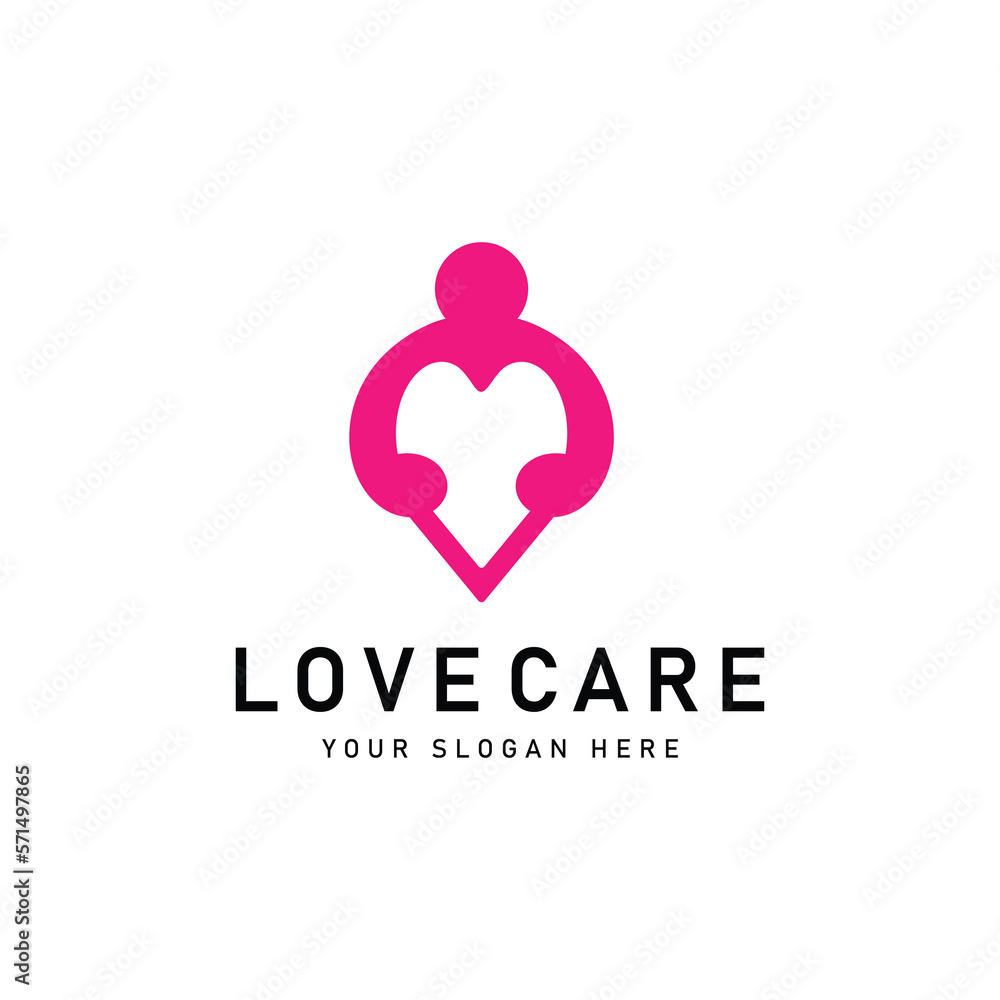 Heart care logo design template vector icon Heart care logo design template vector icon