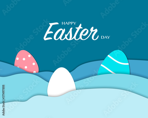 Happy Easter Day Paper Art