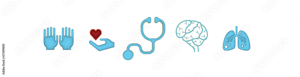 3d blue medical icon on white background 3d blue medical icon on white background