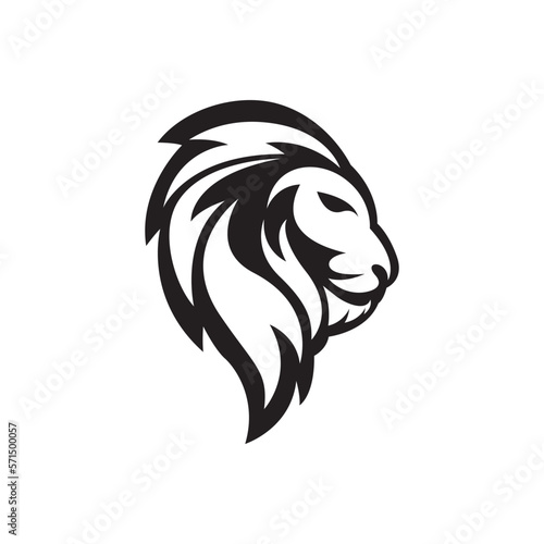 Lion head logo images illustration