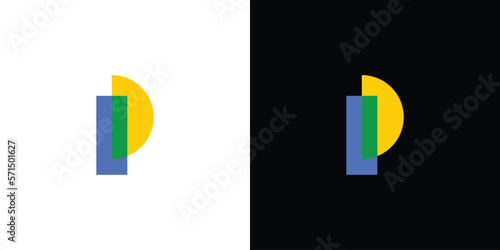 Free Download Simple and colorful P logo design - GFXLoad