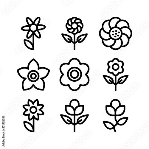 Showcase the beauty and elegance of your design with this stunning Black and White flower Icon. Perfect for graphic designs, logos, mobile apps, posters and more. 