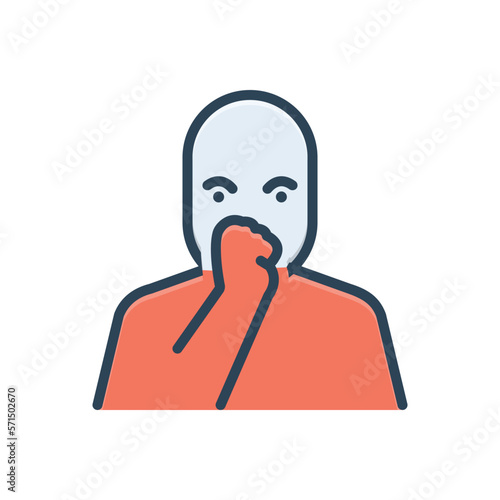 Color illustration icon for sucking
