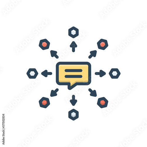 Color illustration icon for impact