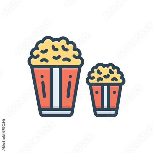 Color illustration icon for largely