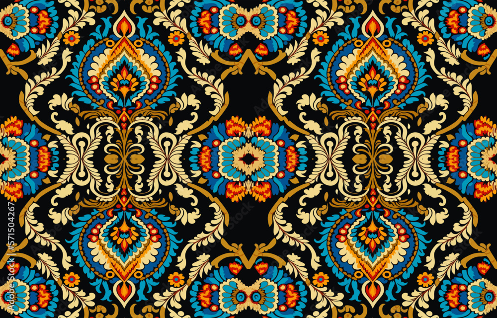 Ethnic seamless fabric pattern. Abstract traditional folk antique vintage retro graphic line. Fabric textile vector illustration ornate elegant luxury style. Art print for clothing, background. Ethnic seamless fabric pattern. Abstract traditional folk antique vintage retro graphic line. Fabric textile vector illustration ornate elegant luxury style. Art print for clothing, background.