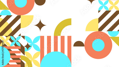 Abstract freeform shape geometric pastel color on white background memphis style.