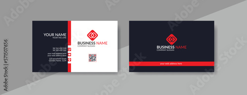 Professional modern clean business card template design. Corporate business card