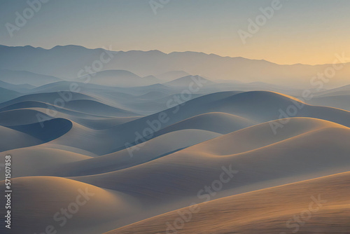 sand dunes in the morning