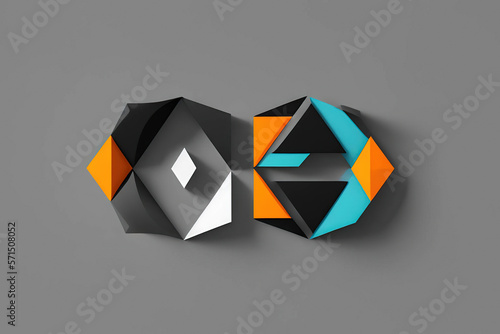 A minimalist composition featuring monochromatic colors and geometric shapes