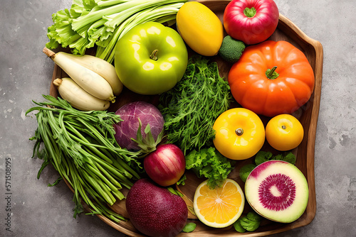 A still life of fresh organic produce, emphasizing natural textures, vibrant colors, and a wholesome, uplifting mood