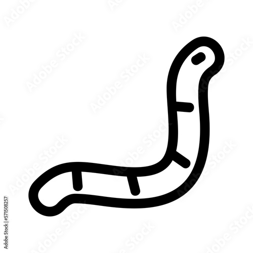 Showcase the beauty and elegance of your design with this stunning Black and White worm Icon. Perfect for graphic designs, logos, mobile apps, posters and more. 
