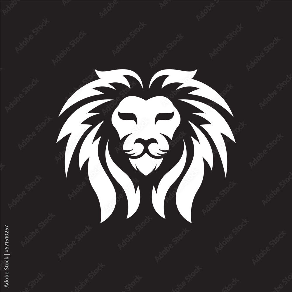 Lion head logo images illustration