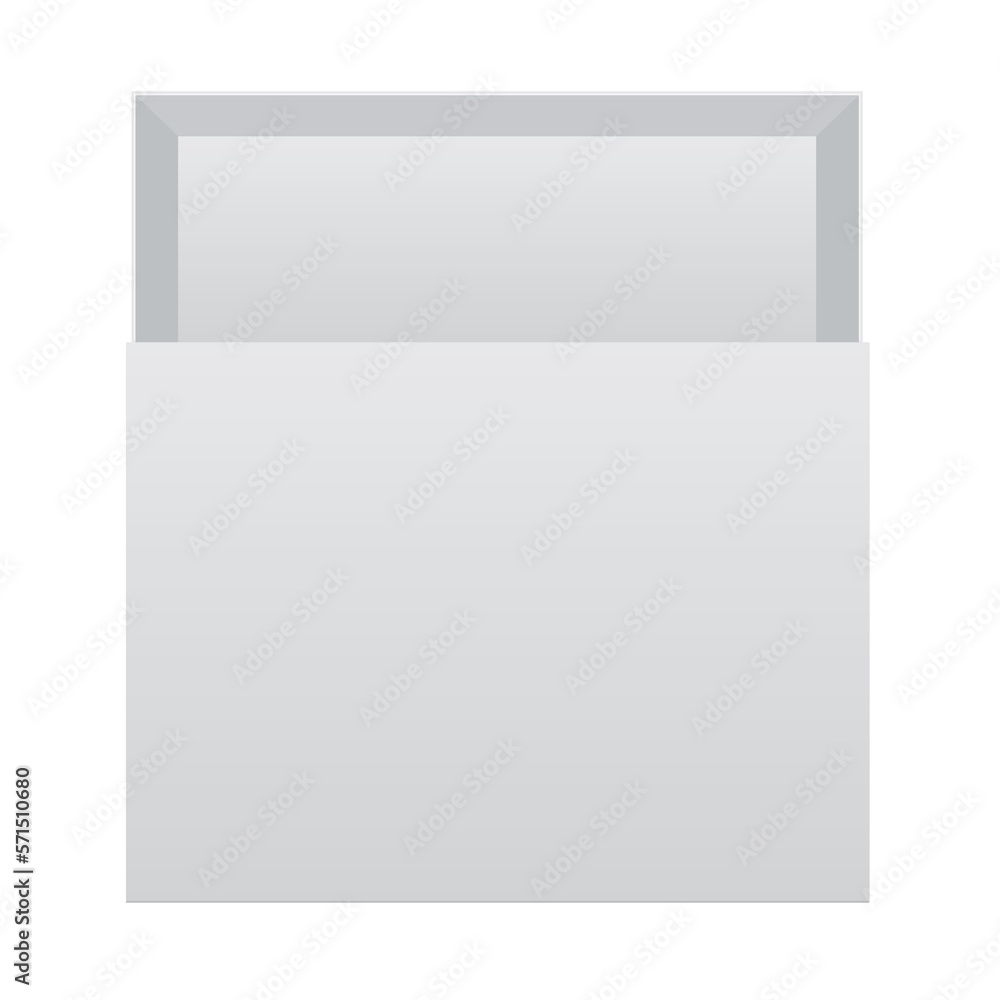 Fototapeta premium Open empty white box isolated on a white background