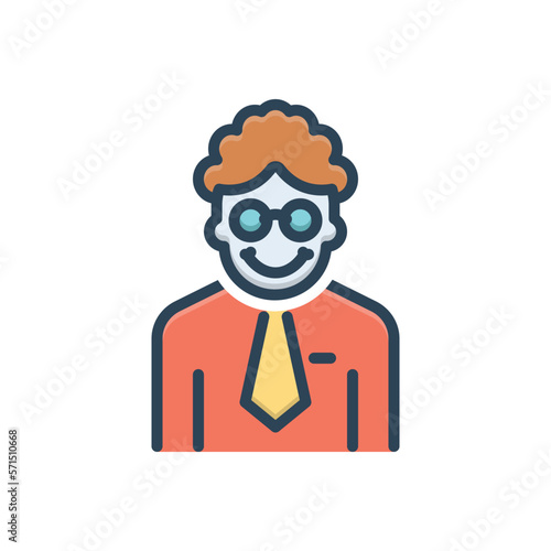 Color illustration icon for pleasant