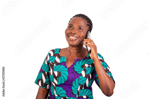 close-up of a beautiful happy woman with cellphone.
