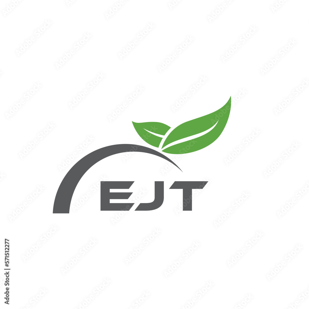 EJT letter nature logo design on white background. EJT creative initials letter leaf logo concept. EJT letter design. EJT letter nature logo design on white background. EJT creative initials letter leaf logo concept. EJT letter design.