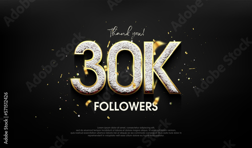 Luxurious design for a thank you 30k followers.