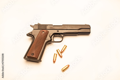 pistol and bullets photo