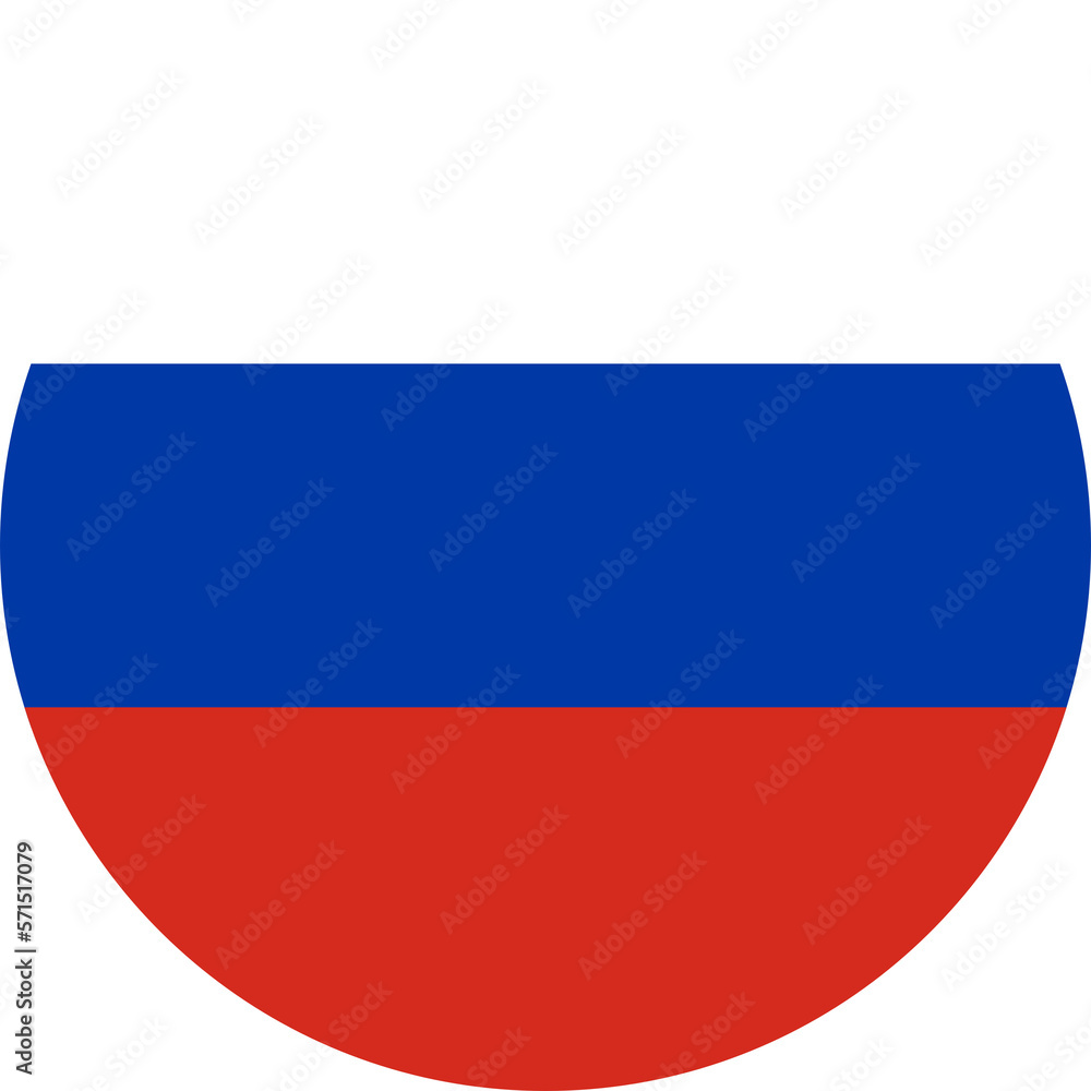 Russia round flag isolated - High quality circular web button of the Russian emblem Russia round flag isolated - High quality circular web button of the Russian emblem