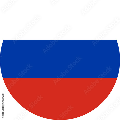 Bilde på lerret Russia round flag isolated - High quality circular web button of the Russian emb