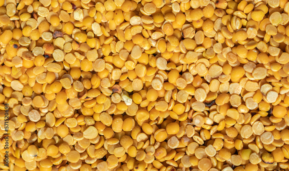 split pigeon pea from top angle at day split pigeon pea from top angle at day