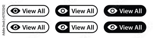View all icon. View all button icon, vector illustration