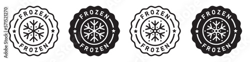 Frozen label icon. Frozen product icon, vector illustration