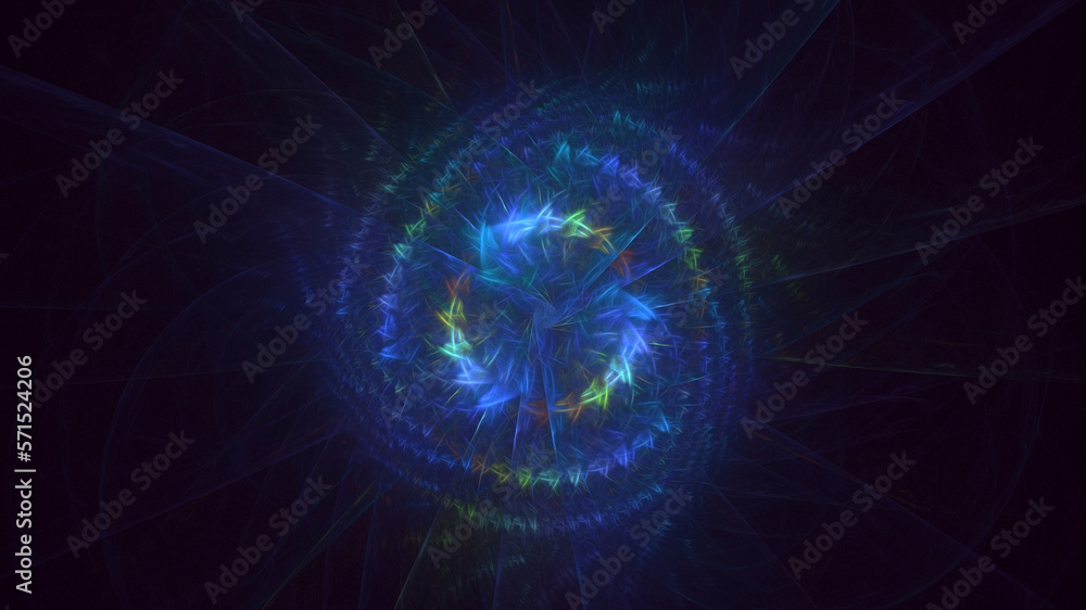 Obraz premium 3D rendering abstract round light background