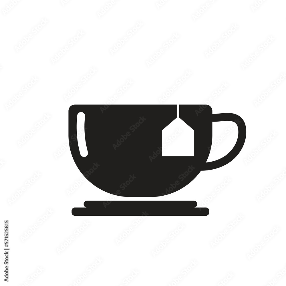 TEA ON CUP ICON LOGO VECTOR IMAGE TEA ON CUP ICON LOGO VECTOR IMAGE