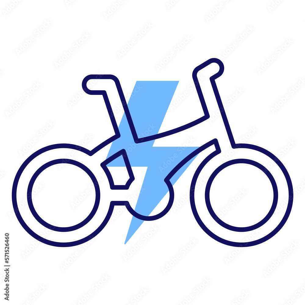 Electric bike, e-bike icon, line design Electric bike, e-bike icon, line design