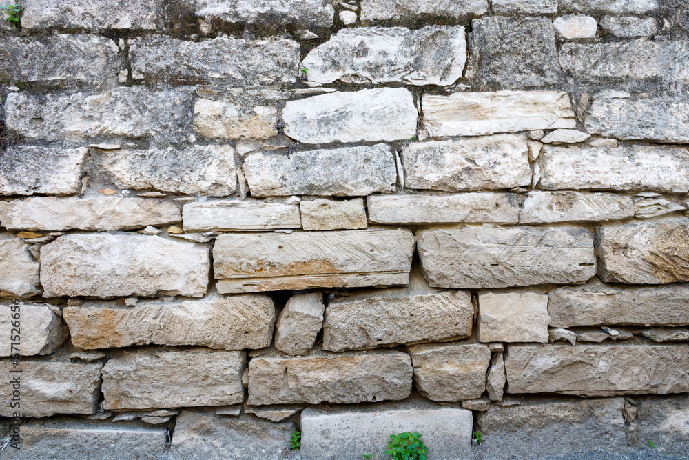 Obraz premium Old natural brick stone wall texture background 