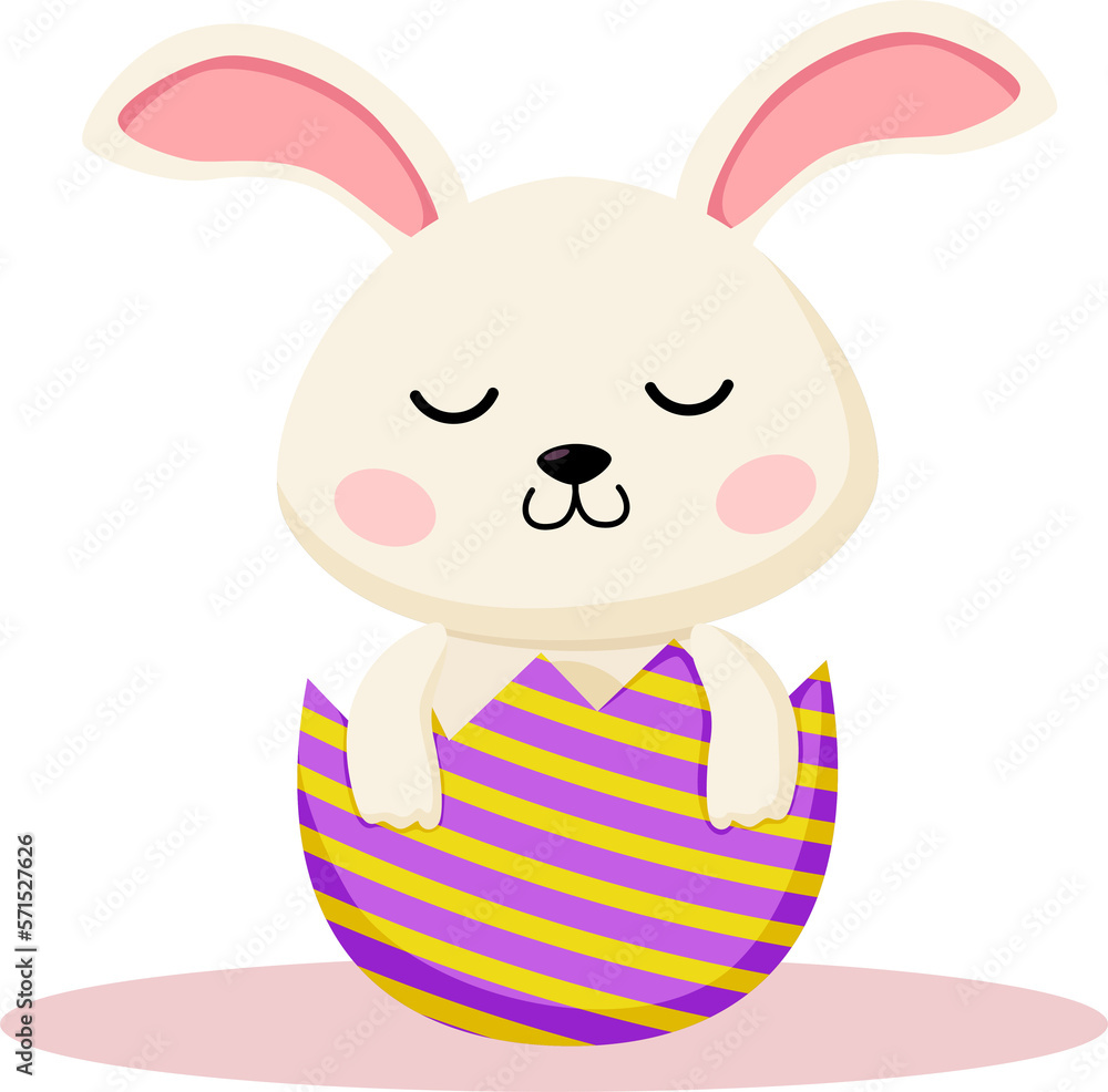 Fototapeta premium Happy Easter cartoon character icon