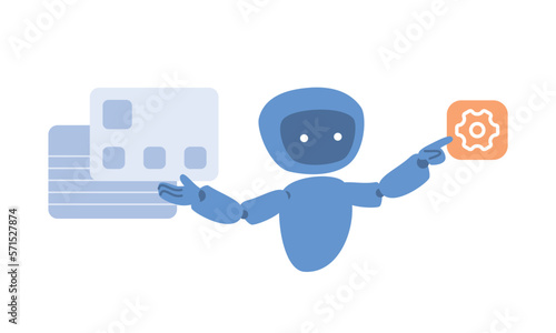 Artificial intelligence flat illustration