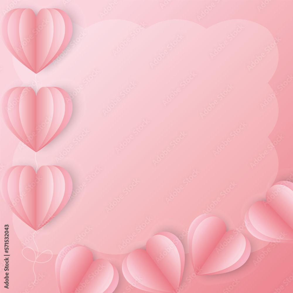 Love card with heart paper cut style. Happy valentine day postcard. Love card with heart paper cut style. Happy valentine day postcard.
