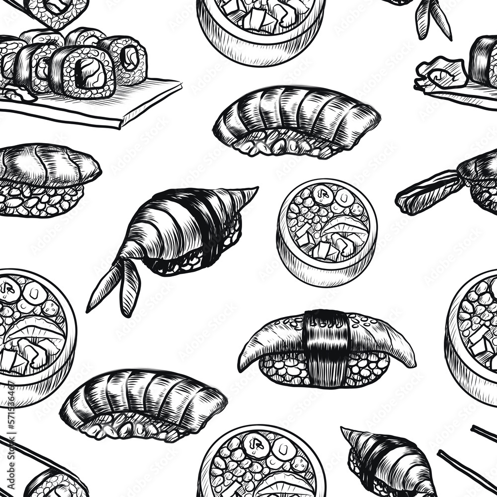Sushi Rolls Japanese Food Chinese Traditional Cuisine Rice Fish Salmon sushi-rolls-japanese-food-chinese-traditional-cuisine-rice-fish-salmon