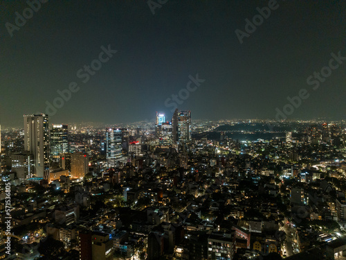Wallpaper Mural Beautiful aerial view of the capital of Mexico city at night. Torontodigital.ca