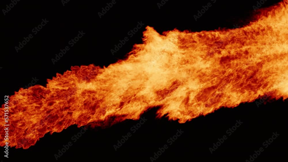 fire flame on black background. animation of a realistic fire background. flame thrower background fire flame on black background. animation of a realistic fire background. flame thrower background