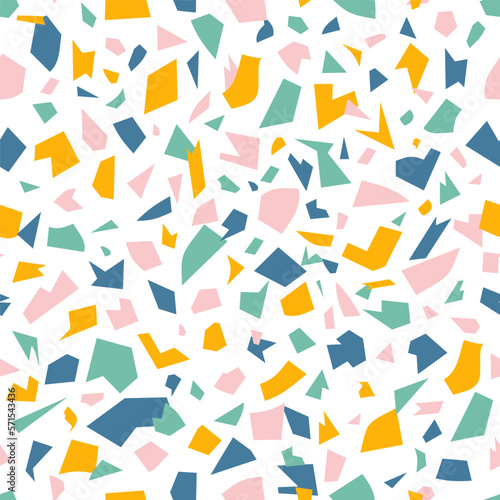 Seamless pattern with colorful terrazzo design